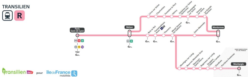 Plan Transilien ligne R SNCF